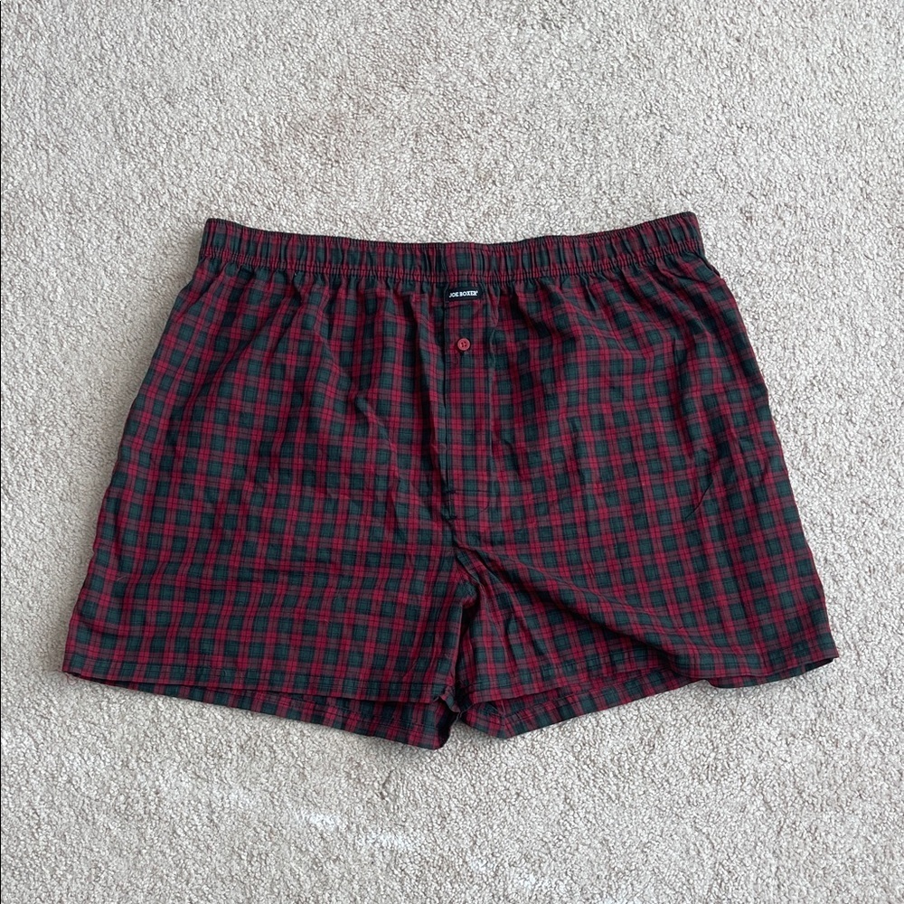 Joe Boxer Red and Black Checkered Lounge Shorts